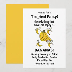Bananas Fruit Funny Bananas Invitation