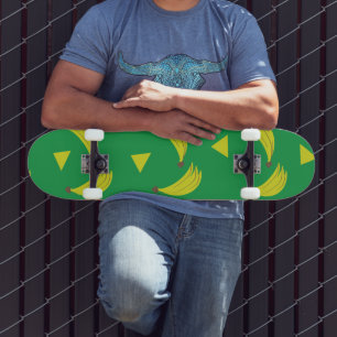 Bananas Geometric  Skate Deck Green and Yellow