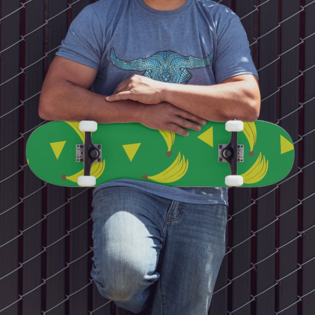 Bananas Geometric  Skate Deck Green and Yellow (Outdoor 3)