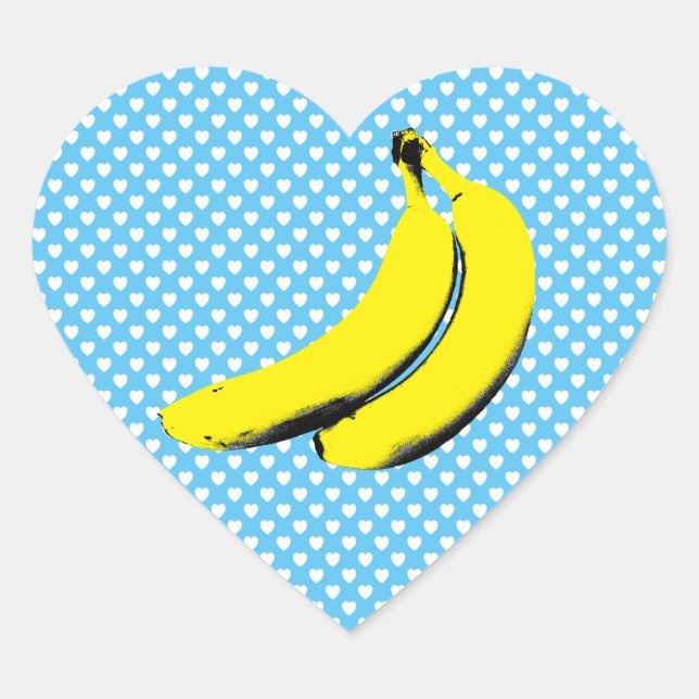 Bananas Heart Sticker (Front)
