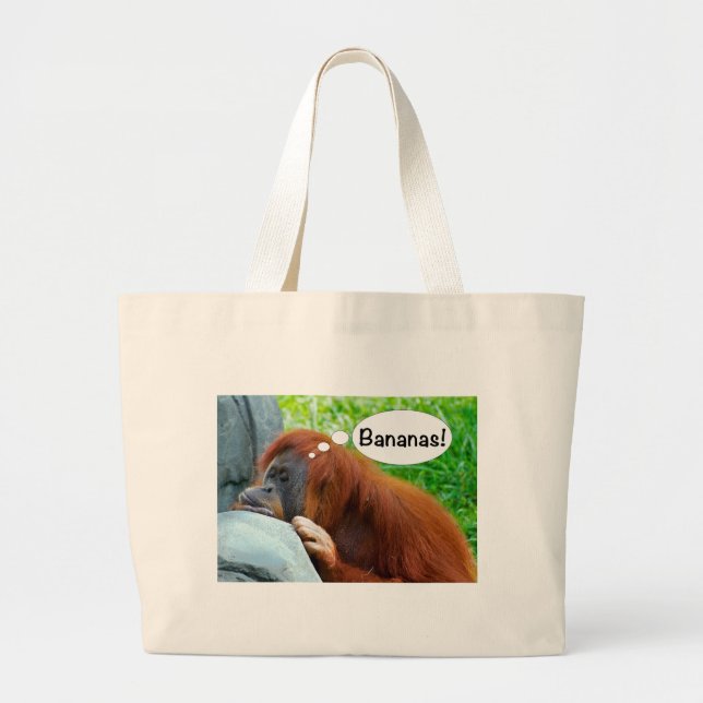 Bananas! Large Tote Bag (Front)