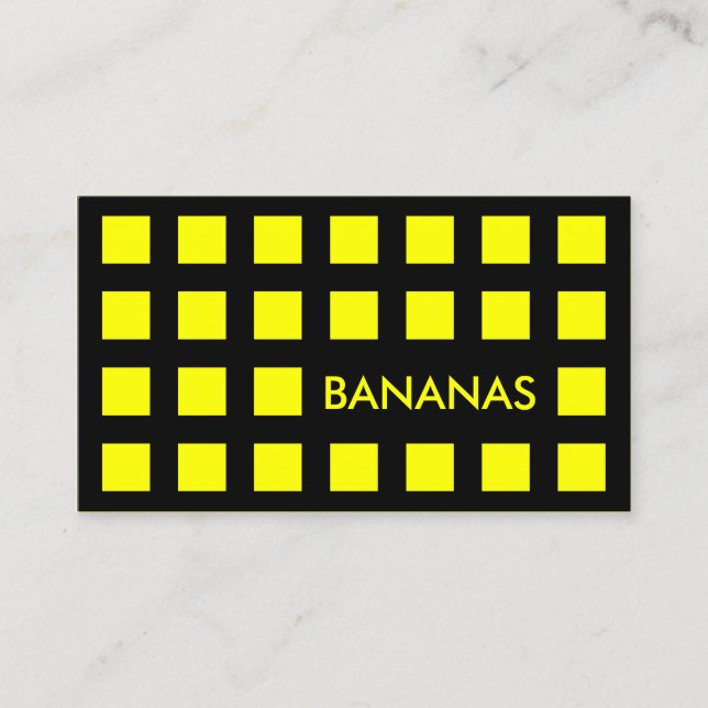 BANANAS (mod squares) Business Card (Front)