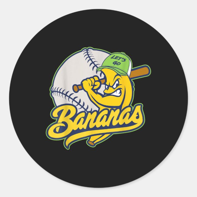 Bananas Nickname Personalized Last Name Apparel Fr Classic Round Sticker (Front)