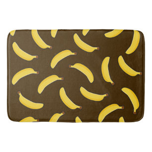 Bananas on Brown Bath Mat