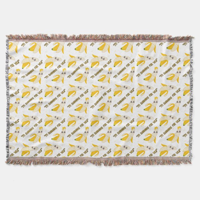 bananas quote throw blanket (Front)