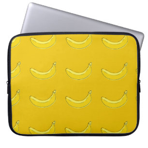 bananas, Seamless pattern with bananas, food backg Laptop Sleeve