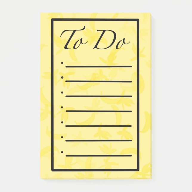 Bananas To Do List Post it Notes (Front)