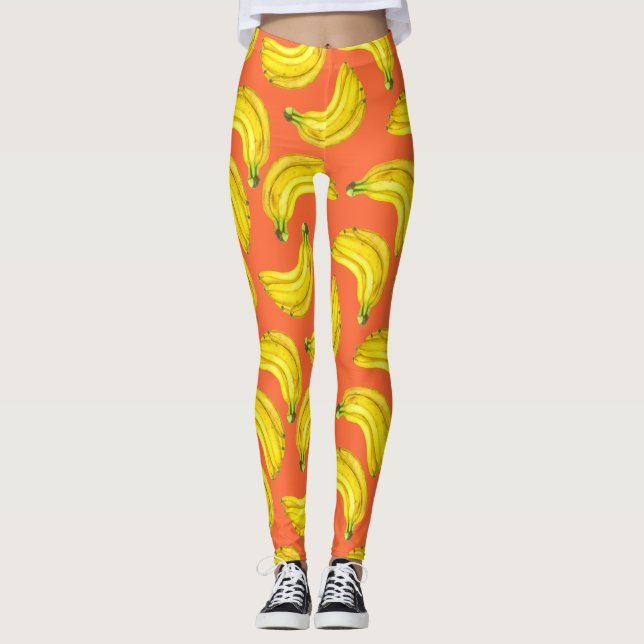 Bananas watercolor leggings (Front)