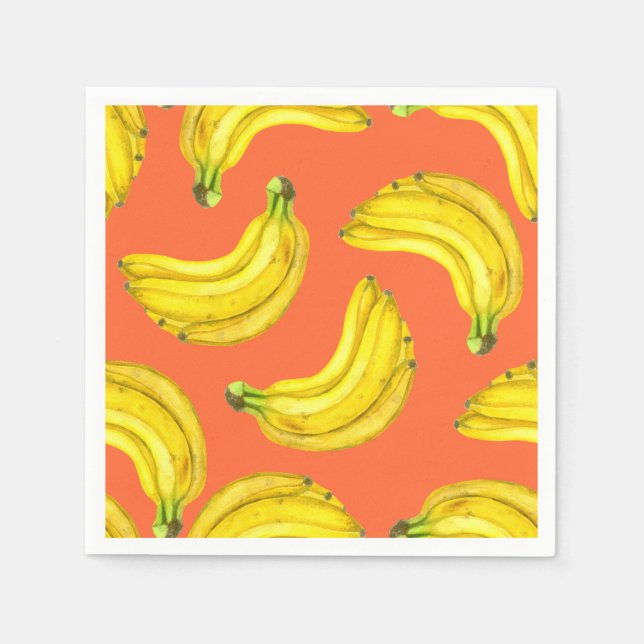 Bananas watercolor napkin (Front)