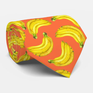 Bananas watercolor tie