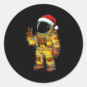 Bananaut Space Explorer - Christmas Astronaut Ligh Classic Round Sticker