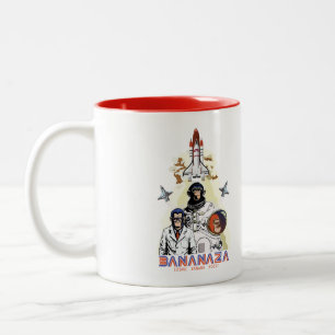 BANANAZA : Space Monkey Team Two-Tone Coffee Mug