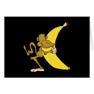 banane de singe embrassant