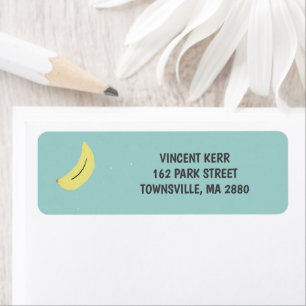 Banane jaune tirant bleu motif
