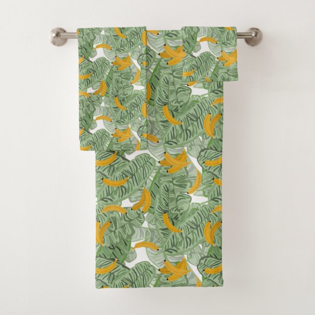 Banane tropicale moderne verte (En situation)