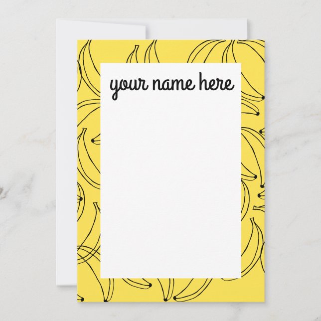 Bananes personnalisées Cartes pour notes (Devant)