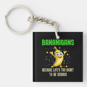 Bananigans, Motivational, Banana Positive Gift Keychain