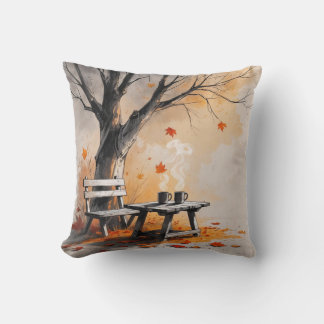 Banc d'automne sous Coussin d'arbre