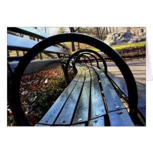 Banc de parc unique à Central Park, New York