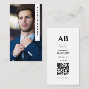 Bancaire commercial Photo QR Code Carte de visite