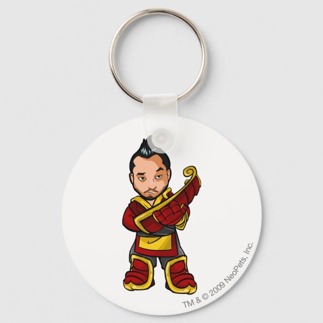 Bancha Ninja Shenkuu Staff Player Keychain (Front)