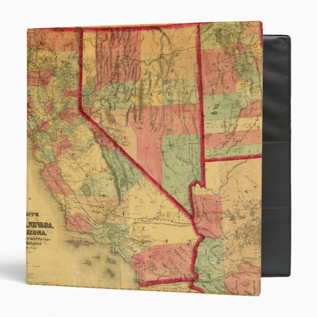 Bancroft's Map Of California, Nevada, Utah Binder (Front/Inside)