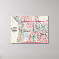 Bancroft's Map Of Oregon, Washington, Idaho