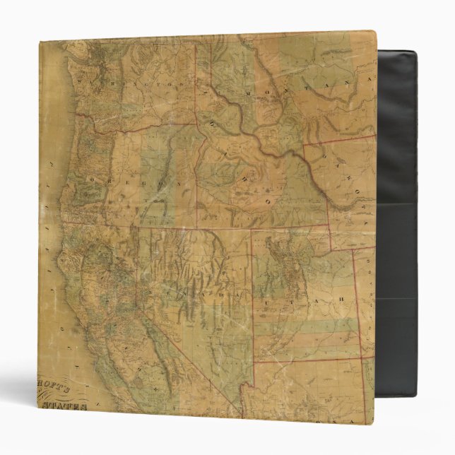 Bancroft's Map Of The Pacific States Binder (Front/Inside)