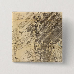 Bancroft's official Guide Map of San Francisco 2 Inch Square Button