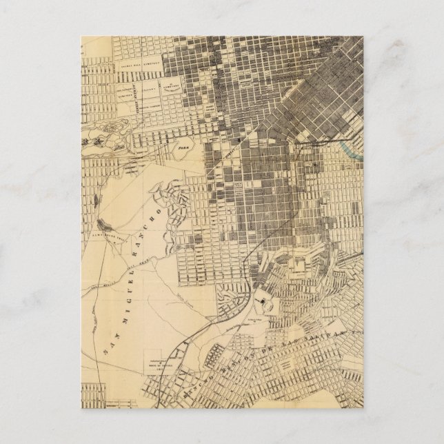 Bancroft's official Guide Map of San Francisco Postcard (Front)