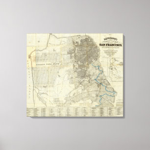 Bancroft's Official San Francisco City Map Canvas Print