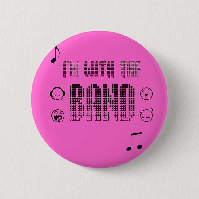 band 2 inch round button (Front)