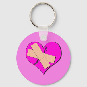 Band Aid Heart Keychain