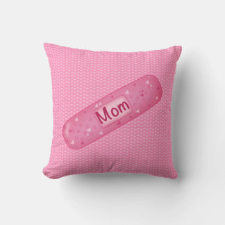 Band-aid mom Cojín Throw Pillow