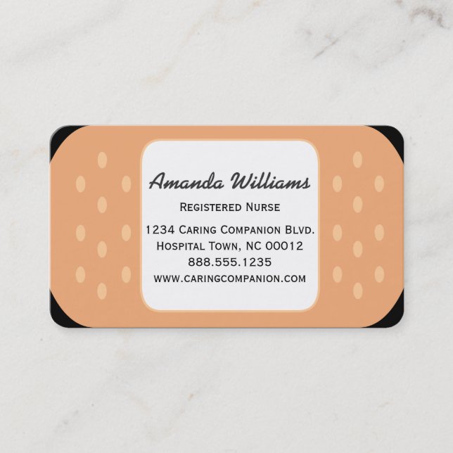 Band-aid Nurse or Caregiver Business Card (Front)