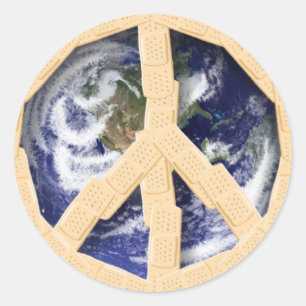 band aid world peace classic round sticker