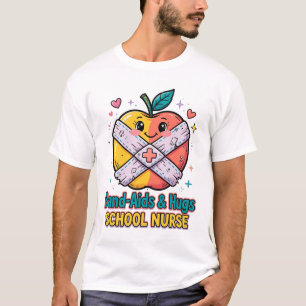 Band-Aids and Hugs School Nurse T-Shirt