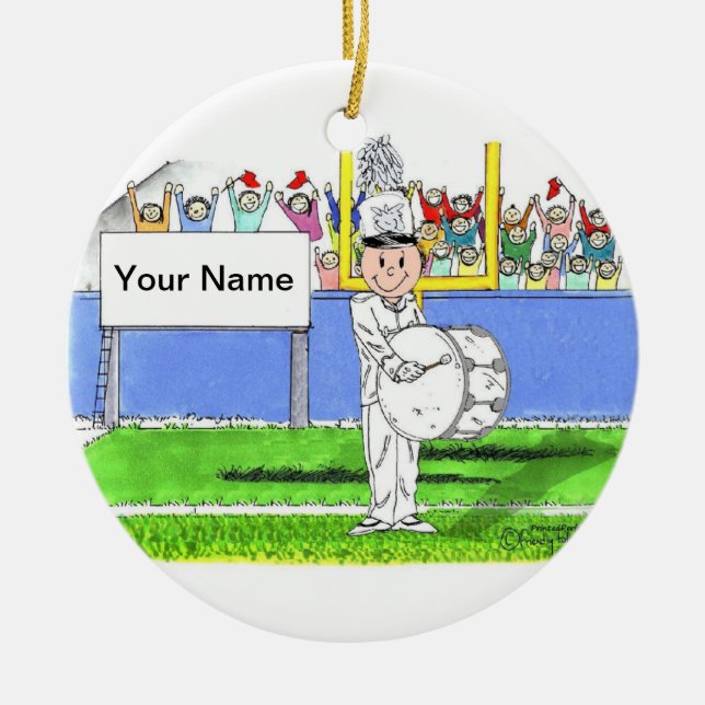 Band, Bass Drum - Male Ceramic Ornament (Front)