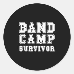 Band Camp Survivor Marching Band Trumpet Clarinet Classic Round Sticker