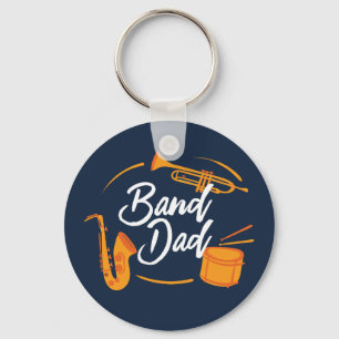 Band Dad Funny School Marching Band Keychain