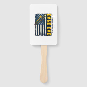 Band Dad Trombone American Flag Vintage Shirt Desi Hand Fan