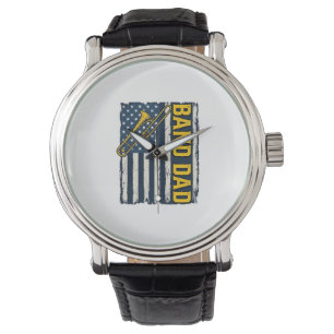 Band Dad Trombone American Flag Vintage Shirt Desi Watch