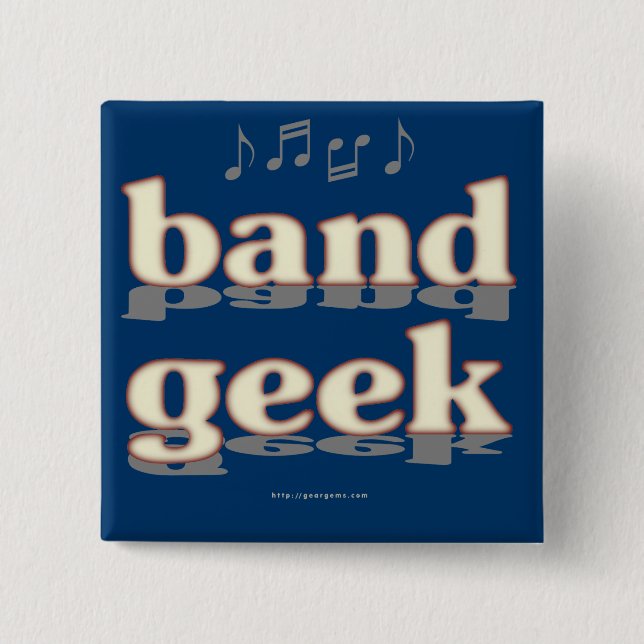 Band Geek 2 Inch Square Button (Front)