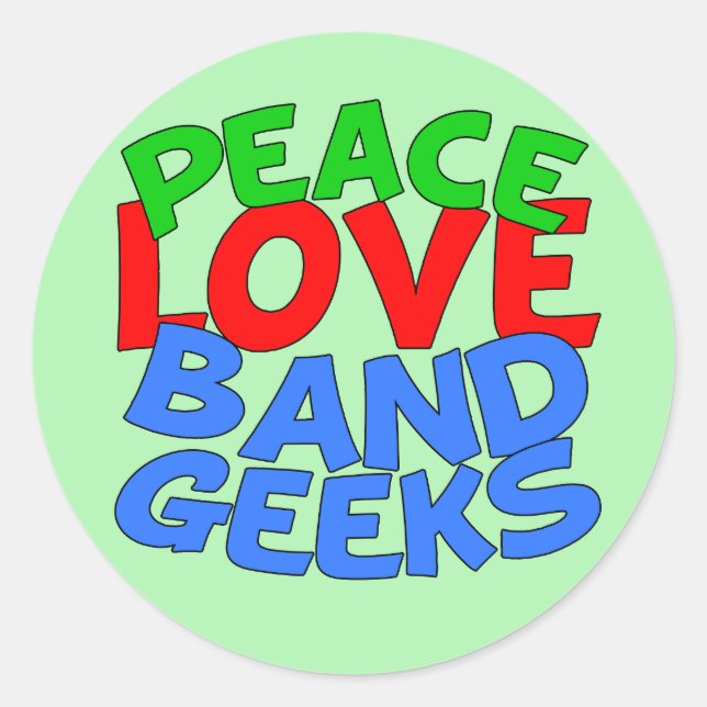 Band Geek Classic Round Sticker (Front)