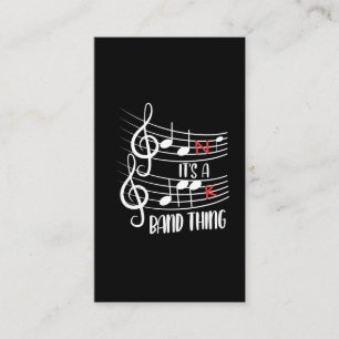 Band Geek Funny Musician Joke Musical Notes Business Card