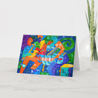 "Band Groove" Original painting by R.A.Brown© Holiday Card