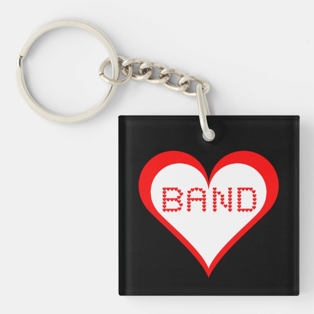 Band Hearts Keychain (Front)