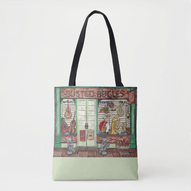 Band Instrument Music Shop Sac fourre-tout aquarel (Devant)
