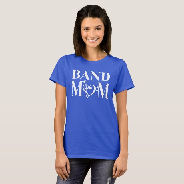 Band Mom Cute T-Shirt For Marching Band Mothers (Front Full)
