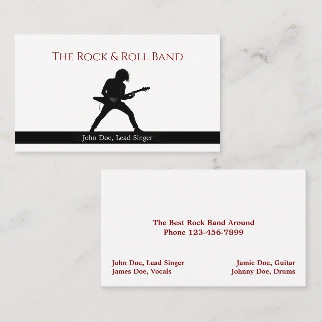Band Musician Business Card (Front/Back)